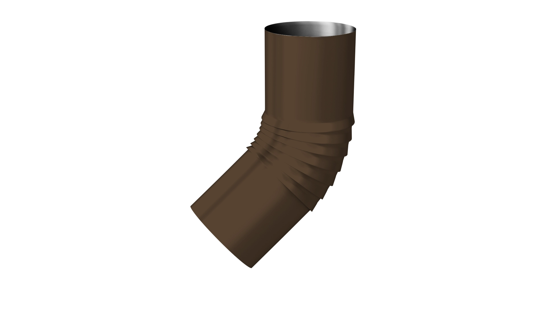 Колено торцевое (гофра) (140, 8017 шоколад, 0,45)